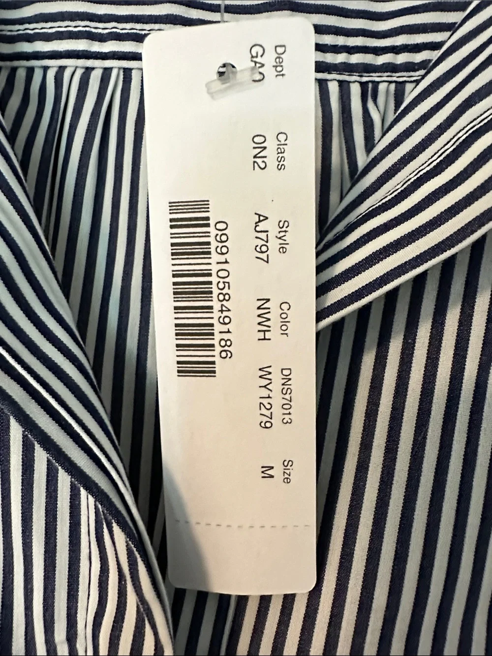J.Crew Collared Popover Tunic in Navy/White Stripe